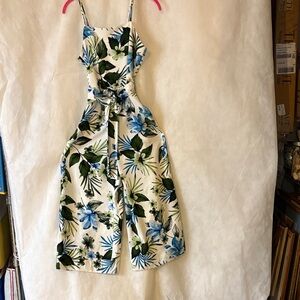 Banana Republic Floral Jumpsuit - White, Blue, Green